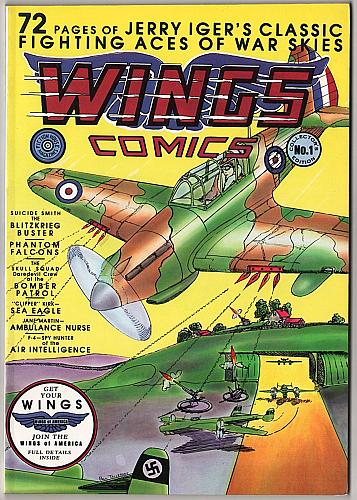 JERRY IGER'S CLASSIC WINGS COMICS # 1 Golden Age Reprints In Black And White