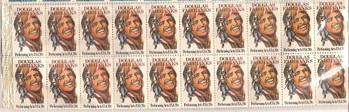 1984 Douglas Fairbanks 20 cent stamps