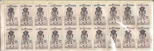 1984 Jim Thorpe 20 cent stamps