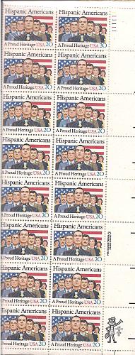 1984 Hispanic Americans Greetings 20 cent stamps