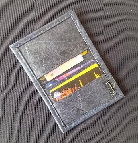 FOLDER NAME CARD CREDIT CARD HOLDER DARK BLUE SLIM SMART WALLET
