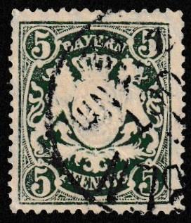 German State Bavaria Used Scott #62 Catalog Value $.65