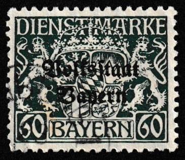 German State Bavaria Used Scott #O30 Catalog Value $13.50