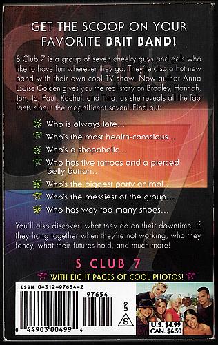 S CLUB 7 Anna Louise Golden PAPERBACK BOOK