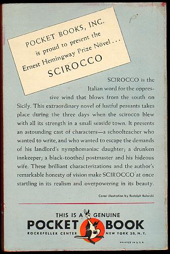 SCIROCCO Romualdo Romano 1952 POCKET BOOKS Paperback