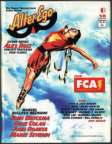 ALTER EGO MAGAZINE # 16 - Special Focus On John Buscema ALEX ROSS Back Cover