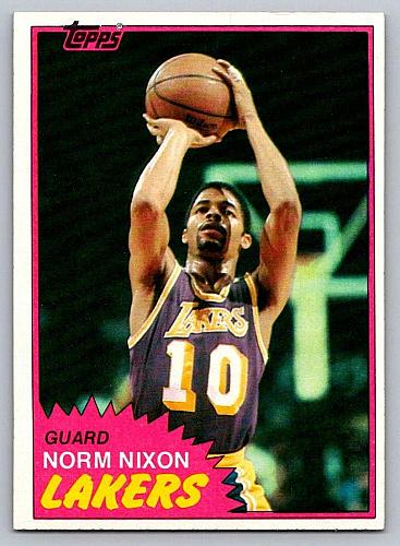 nrmt-vintage 1981-82 topps basketball #22 norm nixon-lakers-nba