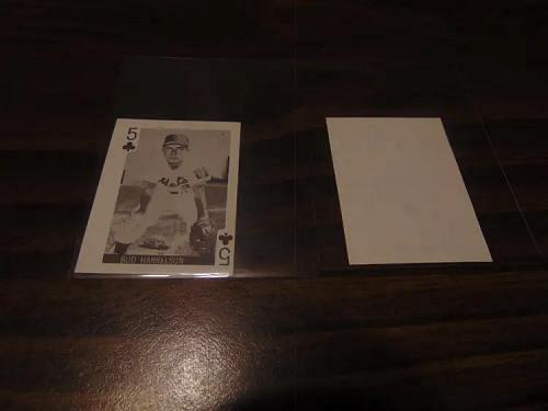 nrmt-vintage 1969 globe imports baseball mini playing card-bud harrelson-mets-mlb