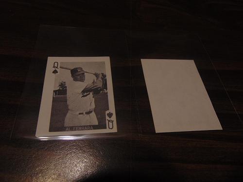 nrmt-vintage 1969 globe imports baseball mini playing card-al ferrara-dodgers-mlb