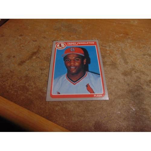 nrmt-1985 fleer baseball #236 terry pendleton-cardinals-rc-rookie card-mlb