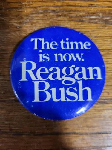 used-vintage 1980 ronald reagan/george bush presidential campaign button/pin-u.s.a