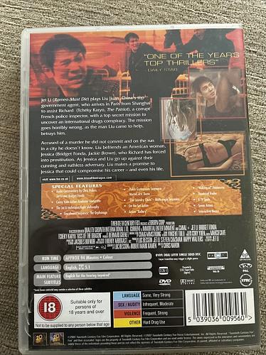 used-region 2-dvd-kiss of the dragon-jet li-bridget fonda-2001-fox-ws-action-region 2