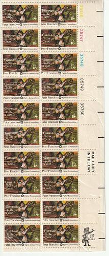 1975 Contributors To The Cause Peter Francisco 18 cent stamps
