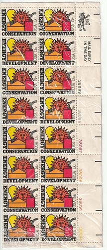 1977 Energy Conservation & Energy Development 13 cent stamps