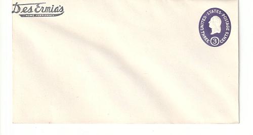 George Washington Imprinted Embossed Envelope 3 cent stamp