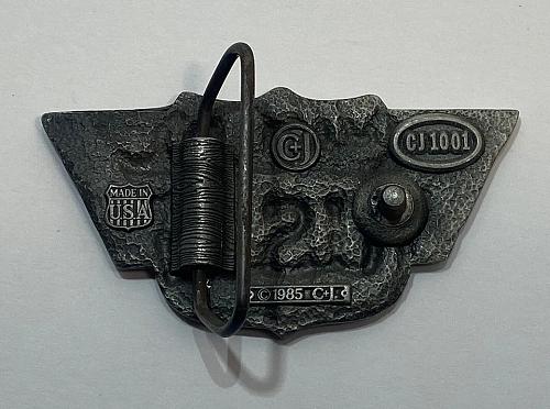 used-vintage 1985 c+j made in u.s.a. belt buckle-cj1001