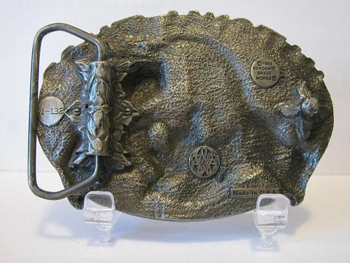 used-vintage 1982 bergamot brassworks- u.s. national guard belt buckle-made in usa!