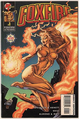 FOXFIRE No. 1 Reverse Image Back Cover Malibu Comics