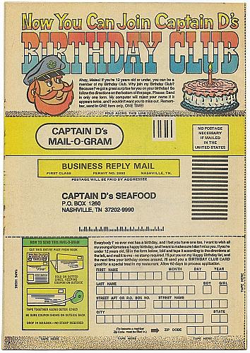 CAPTAIN D'S EXCITING ADVENTURES No. 30 Giveaway Comic