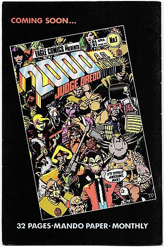 JUDGE DREDD No. 16 Eagle Comics February 1985