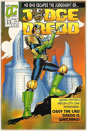 JUDGE DREDD No. 33 Dredd Is Watching! Quality Comics