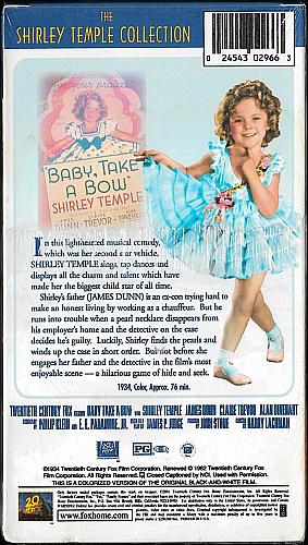 BABY TAKE A BOW Shirley Temple Classic NEW VHS Video