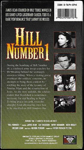 HILL NUMBER 1 James Dean Leif Erickson NEW VHS Video