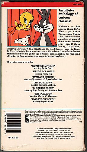 THE LOONEY TUNES VIDEO SHOW # 2 Daffy Duck Bugs Bunny USED VHS Video