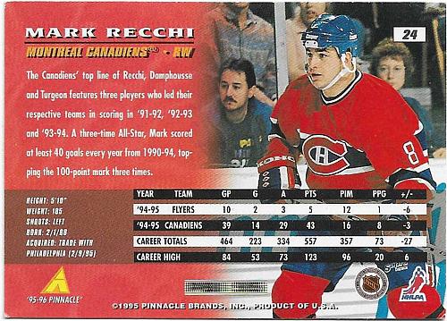 Mark Recchi - Montreal Canadiens - Pinacle