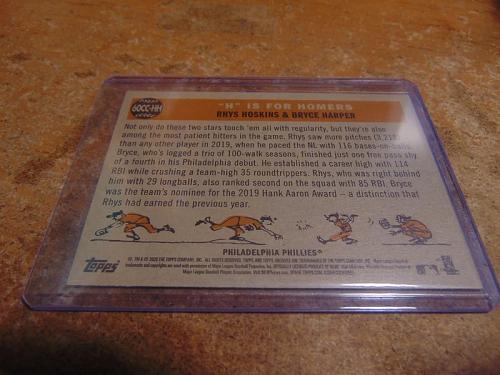 mt 2020 topps archives baseball insert #60cc-hh bryce harper/rhys hoskins-phillies