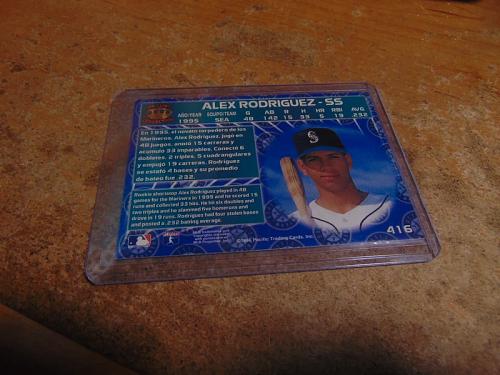 nrmt 1996 pacific baseball #416 alex rodriguez mariners mlb-spanish