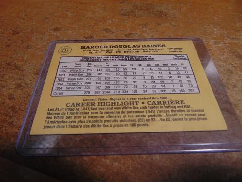 nrmt 1985 donruss leaf baseball #231 harold baines whitesox hof mlb