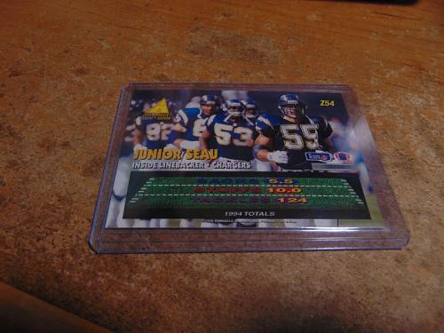 nrmt 1995 pinnacle zenith football #z54 junior seau chargers hof nfl