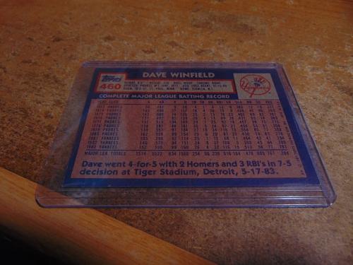 nrmt 1984 topps baseball #460 dave winfield yankees hof mlb