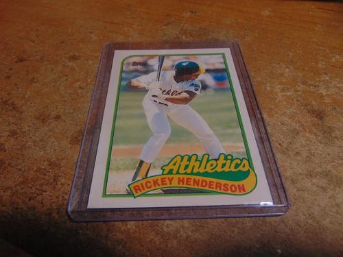 nrmt-1989 topps traded baseball-#48t rickey henderson-a`s-hof-mlb