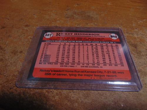nrmt-1989 topps traded baseball-#48t rickey henderson-a`s-hof-mlb