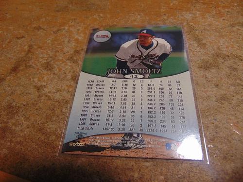 nrmt 1999 fleer/skybox metal smiths baseball #42 john smoltz- braves-hof mlb