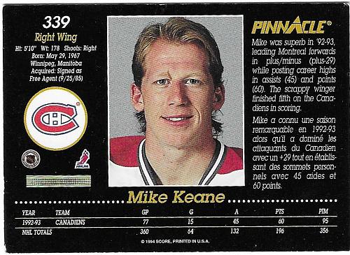 Mike Keane - Montreal Canadiens - Pinacle