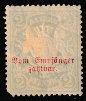 German State Bavaria Unused Scott #J10 Catalog Value $.80