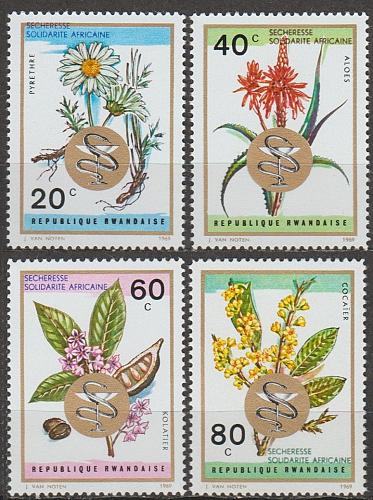 [RW0301] RWANDA Medicinal Plants MNH Short Set (1969)