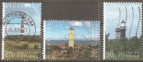 [NE0868] NETHERLANDS Lighthouses Used Full Set (1994)
