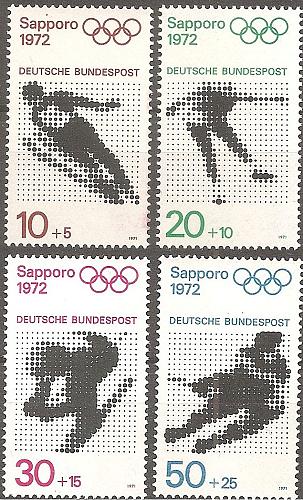 [GEB472] GERMANY '72 Winter Olympics Sapporo MNH Complete Set (1971)