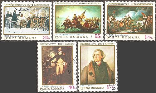 [RM2603] ROMANIA US Bicentennial CTO Short Set (1976)