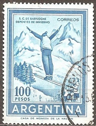 [AR0892] ARGENTINA Ski Jumper, Bariloche, Used (1970)