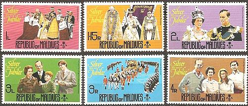 [MA0662] MALDIVES Elizabeth II Silver Jubilee MNH Full Set (1977)