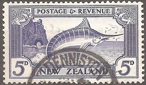 [NZ0210] NEW ZEALAND Striped Marlin, Used (1936-1941)