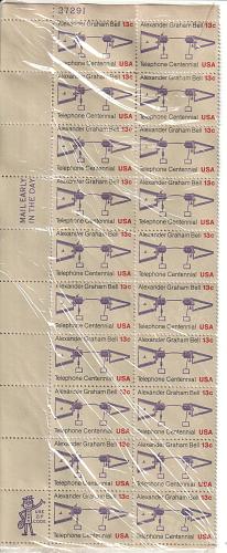 1976 Alexander Graham Bell 13 cent stamps