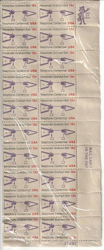 1976 Alexander Graham Bell 13 cent stamps