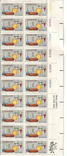 1976 Chemistry 13 cent stamps