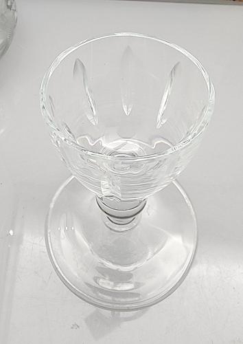 Hand cut glass egg cup